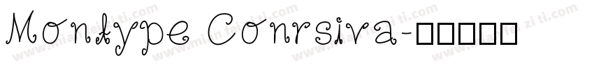 Montype Conrsiva字体转换